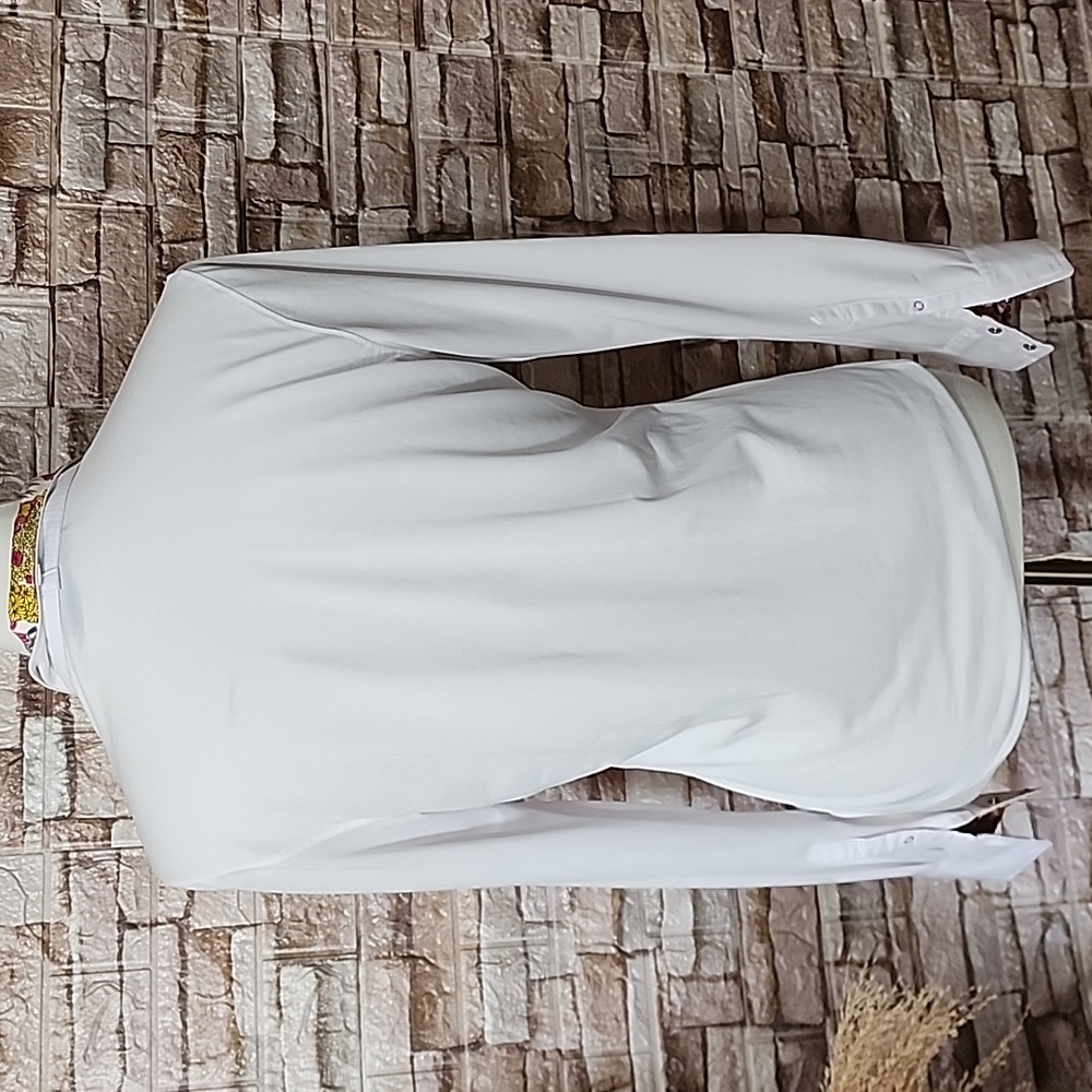 Ariat Floral Collar White Button Down Shirts - Picture 3 of 9